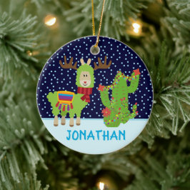 Ornamento De Cerâmica Lama de Natal Bonita, Masculino
