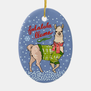 Ornamento De Cerâmica Lama na neve
