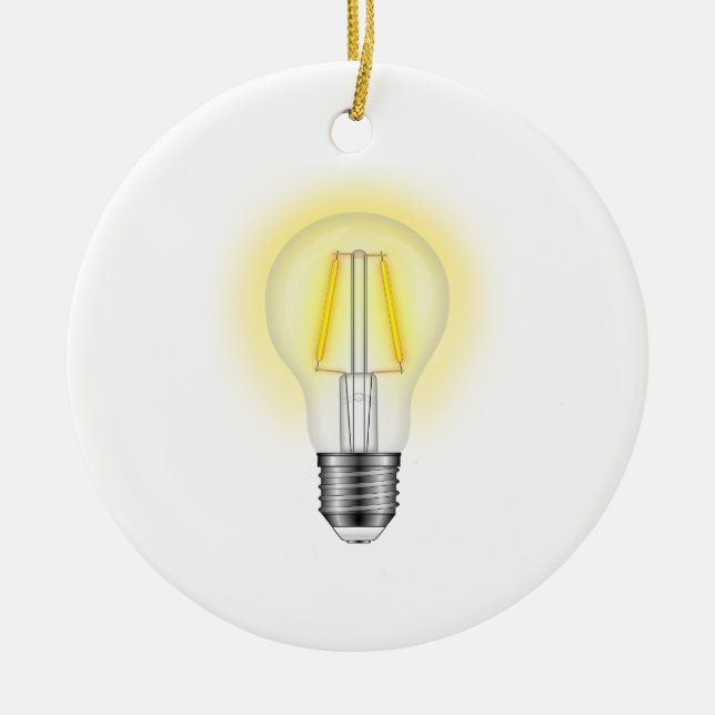 Ornamento De Cerâmica Lâmpada brilhante (Frente)