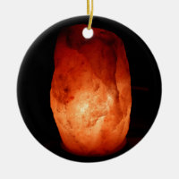Lâmpada iluminada com sal de himalaia alaranjada L