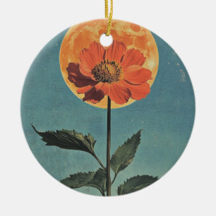 Ornamento De Cerâmica Lâmpada Laranja Luz - Charme de Boho Vintage (2)