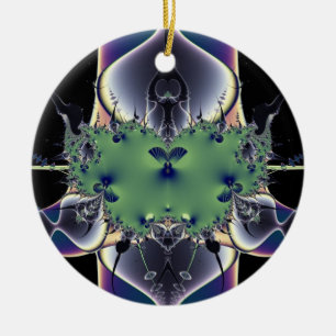 Ornamento De Cerâmica Lâmpada Roxa