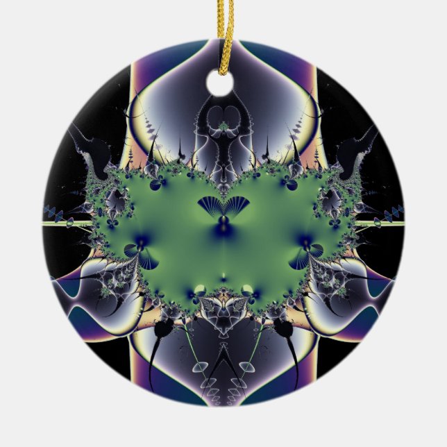 Ornamento De Cerâmica Lâmpada Roxa (Frente)