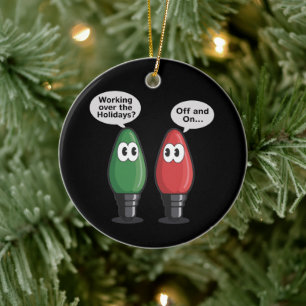 Ornamento De Cerâmica Lâmpadas de Natal Piada Lâmpada Funcionando Deslig