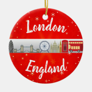 Ornamento De Cerâmica Landmarks Britânicos de Londres