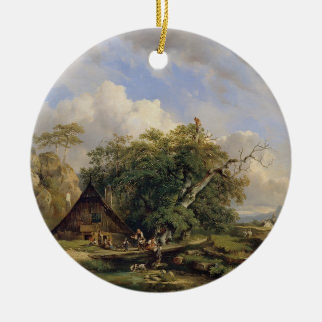 Ornamento De Cerâmica Landschaft bei Gutenstein - Dominik Schufried (Frente)