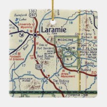 Laramie WY Vintage Map
