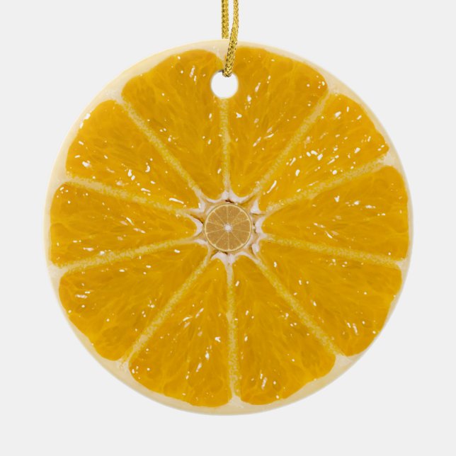 Ornamento De Cerâmica Laranja (Frente)