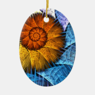 Ornamento De Cerâmica Laranja Amarelo Amarelo Abstrato