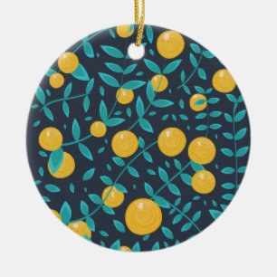 Ornamento De Cerâmica Laranja Vintage Fruta