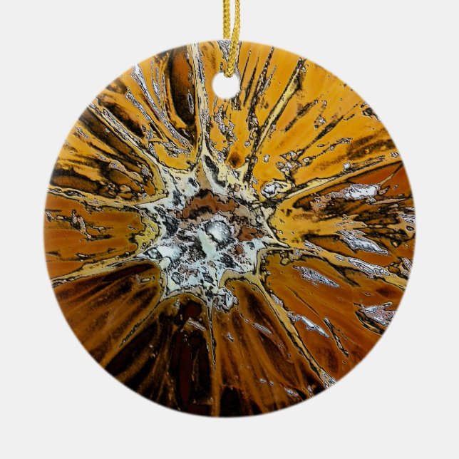 ORNAMENTO DE CERÂMICA LARANJAS (Frente)