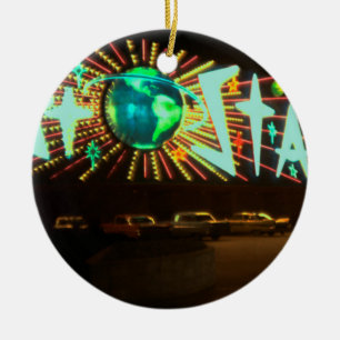 Ornamento De Cerâmica Las Vegas cerca do sinal 1959 de néon do hotel de