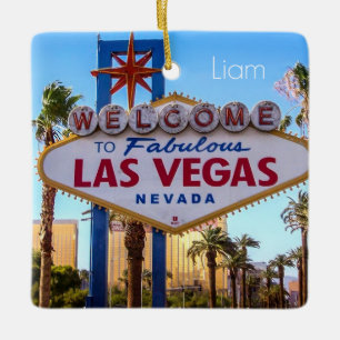 Ornamento De Cerâmica Las Vegas Personalizado Personalizado