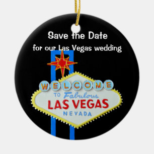 Ornamento De Cerâmica Las Vegas que Wedding economias a data