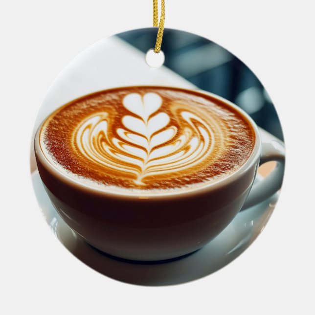 Ornamento De Cerâmica Latte Art (Frente)