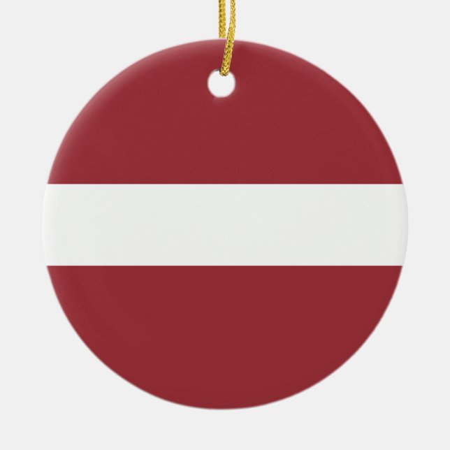 Ornamento De Cerâmica Latvia Flag (Frente)