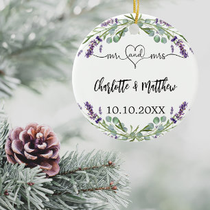 Ornamento De Cerâmica Lavanda flores