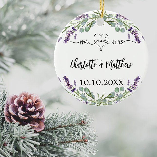 Ornamento De Cerâmica Lavanda flores (Criador carregado)