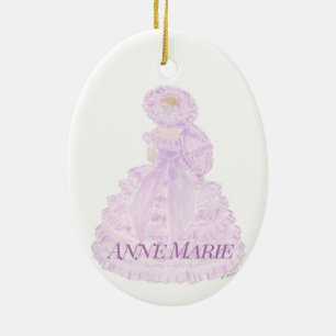 Ornamento De Cerâmica Lavendar Azalea Trail Maid Watercolor