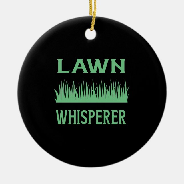 Ornamento De Cerâmica Lawn Whisperer (Frente)