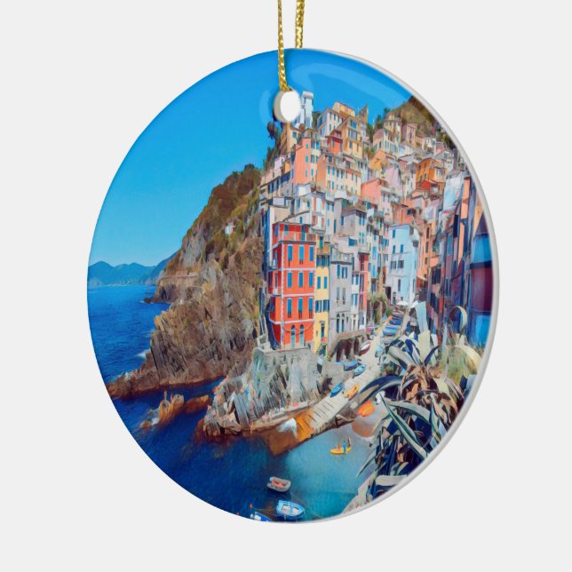 Ornamento De Cerâmica ldp RIOMAGGIORE - Cinque Terre - (Esquerda)