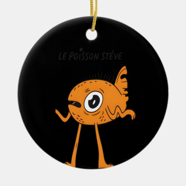 Ornamento De Cerâmica Le Poisson Steve Cute & Funny (Frente)