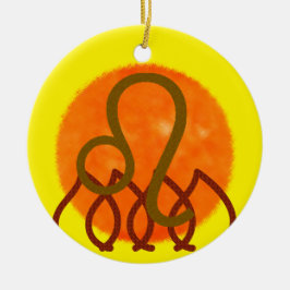 Ornamento De Cerâmica Leão