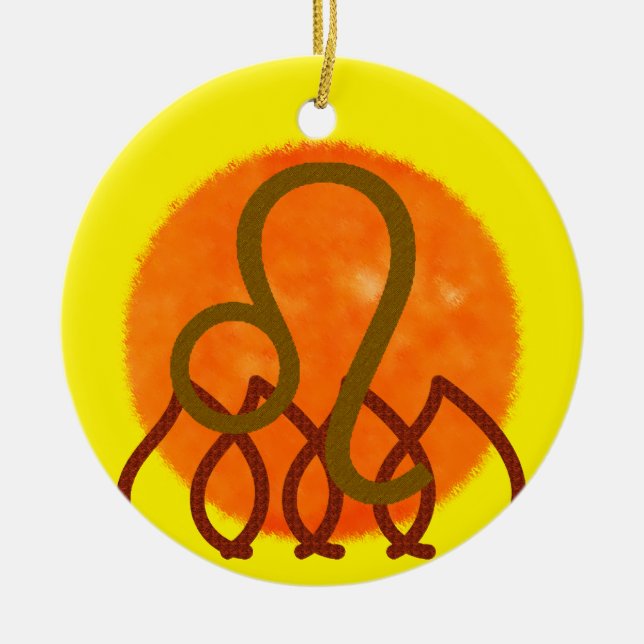 Ornamento De Cerâmica Leão (Frente)