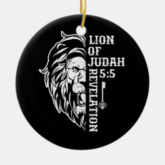 Ornamento De Cerâmica Leão de Judah 5 Design gráfico cristão Christi