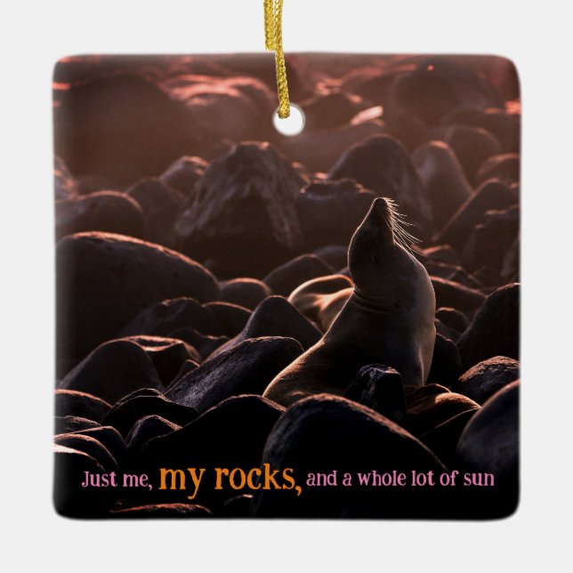 Ornamento De Cerâmica Leão de sol (Frente)