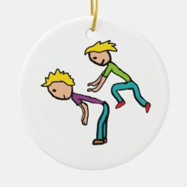 Ornamento De Cerâmica Leapfrog