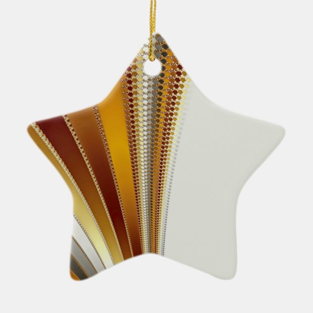Ornamento De Cerâmica Leather Christmas Fractal (Frente)