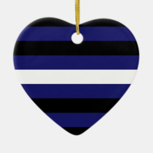 ORNAMENTO DE CERÂMICA LEATHER PRIDE STRIPES DESIGN