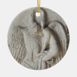 Ornamento De Cerâmica Leda e o Cisne