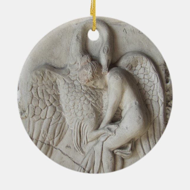 Ornamento De Cerâmica Leda e o Cisne (Traseira)