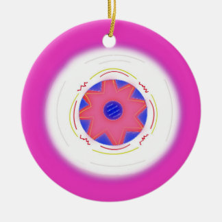 Ornamento De Cerâmica Legal Frisbee Rosa