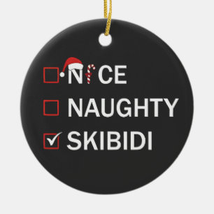 Ornamento De Cerâmica Legal Travesso Skibidi Divertido Natal Geração Alp