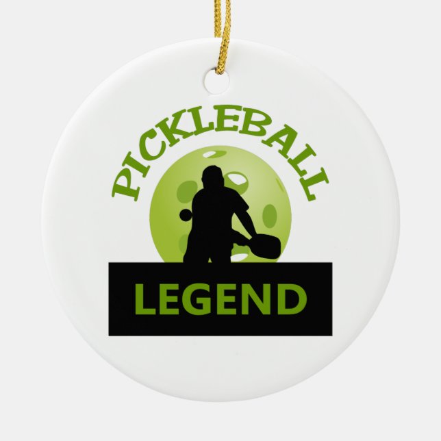 ORNAMENTO DE CERÂMICA LEGENDA DE PICKLEBALL (Frente)