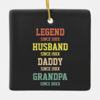 Legenda Retro Personalizada Avô Pai Marido