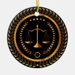 Ornamento De Cerâmica Lei, Advogado, Escala de Justiça - SRF