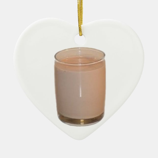 Ornamento De Cerâmica Leite de chocolate (Frente)