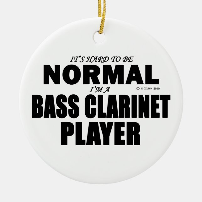 Ornamento De Cerâmica Leitor Clarinet de Bass Normal (Frente)