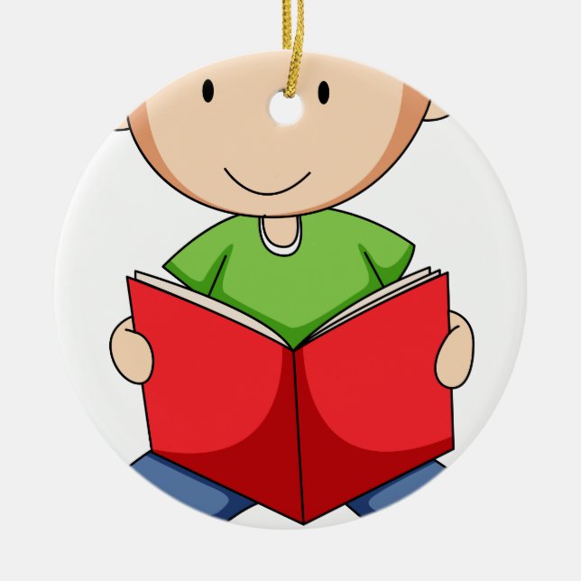 Ornamento De Cerâmica Leitura (Frente)