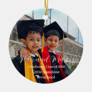 Ornamento De Cerâmica Lembrança de Formatura Infantil Pré-Escola