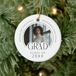 Ornamento De Cerâmica Lembrança de Fotografia Personalizada Moderna para