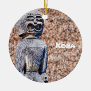 Ornamento De Cerâmica Lembrança de Kona - Tikis