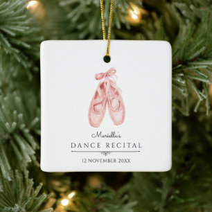 Ornamento De Cerâmica Lembrança de Recital de Ballet 