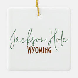 Ornamento De Cerâmica Lembrança de viagem para Jackson Hole, Wyoming