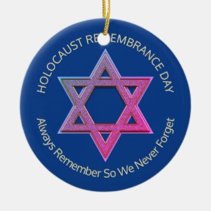 Ornamento De Cerâmica Lembrança do Holocausto YOM HASHOAH