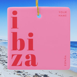 Ornamento De Cerâmica Lembrança elegante de Ibiza Espanha